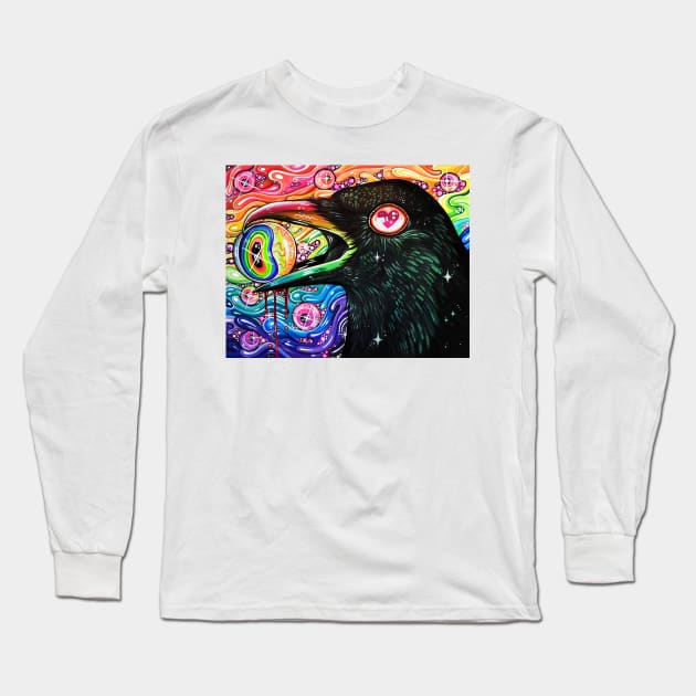 GlitterCrow Long Sleeve T-Shirt by Bethaliceart